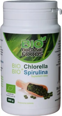 CHLORELLA PYRENOIDOSA + SPIRULINA BIO 560 TABLETEK - BIO ORGANIC FOODS