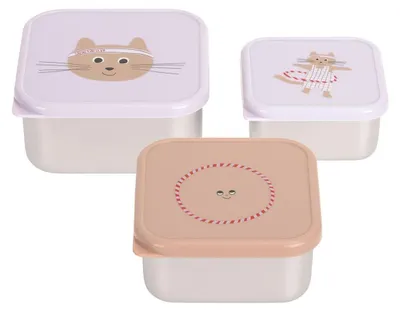 Produktbild von Lässig 3-tlg. Edelstahl-Snackboxen-Set - Tiny