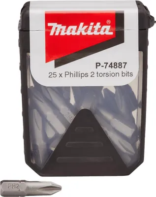 Image de Coffret d'embouts de vissage Phillips 2 torsion bits (25 pcs) - MAKITA P-74887