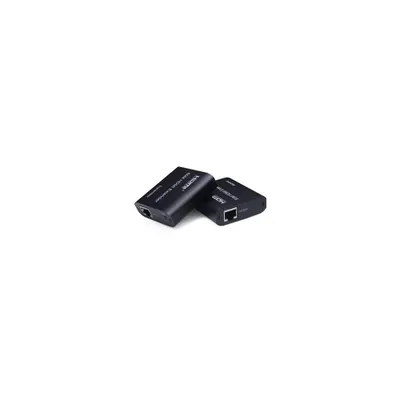 Two black electronic adapters are placed on a white background.