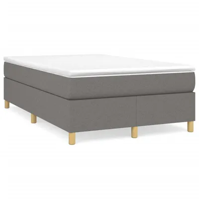 Produktbild von vidaXL Boxspringbett mit Matratze Dunkelgrau 120x200 cm Stoff