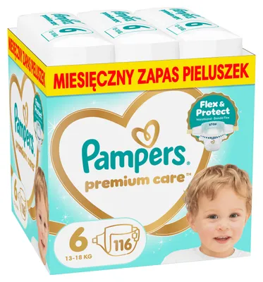 Productafbeelding van Pampers Premium Care luiers, maat 6 (13-18 kg), 116 stuks