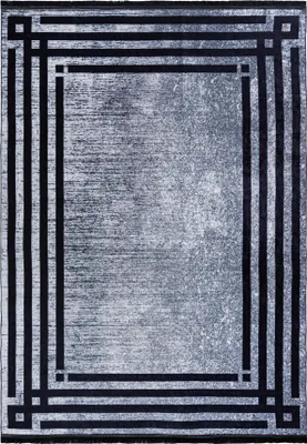 Zdjęcie produktu dla Szary dywan Mazovia – styl vintage, grecki – dywan do salonu, sypialni, biura – antypoślizgowy – 80 x 150 cm