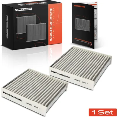 Produktbild von Frankberg 2x Innenraumfilter Aktivkohle für Citroën C3 II C4 Peugeot 207 208 2008 DS3