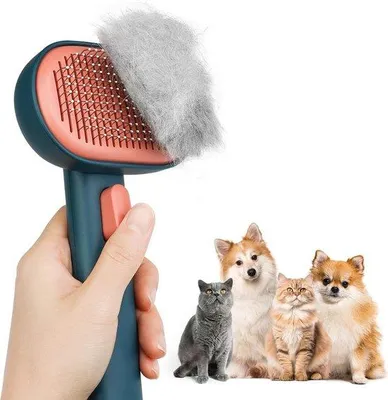 Produktbild von Famanu Haustierbürste mit Wasserreservoir und Sprühfunktion - Entwirrungsbürste für Hunde und Katzen
