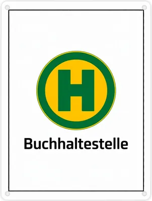 Produktbild von Haltestelle Metallschild in 15x20 cm - Buchhaltestelle für Leseratten und