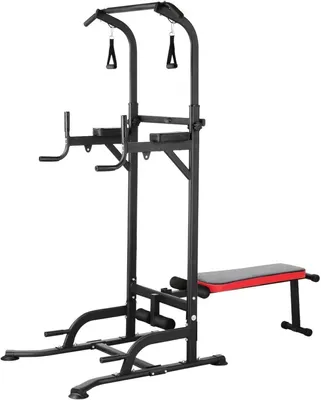 Zdjęcie produktu dla Stacja treningowa Kracht - Siłownia domowa - Trening Kracht - Zawiera ławkę treningową - Obciążenie do 200 kg - Czarna