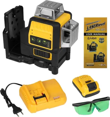 Zdjęcie produktu dla Niwelator laserowy, wiązki 360 stopni, akumulator, 12 linii