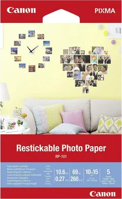 Zdjęcie produktu dla Canon RP-101 10x15 cm Restickable Photo Paper 5 Blatt