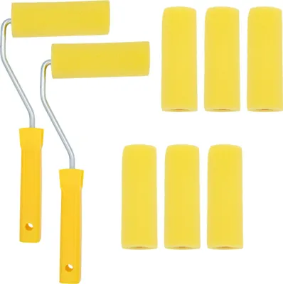 Produktbild von Maler Set 10 tlg Farbroller Schaumwalzen Schaumstoffwalzen Farbwalzenhalter