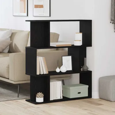 Image de Maison Exclusive - Bibliothèque aspect chêne noir 80x24x96 cm Matériau dérivé du bois