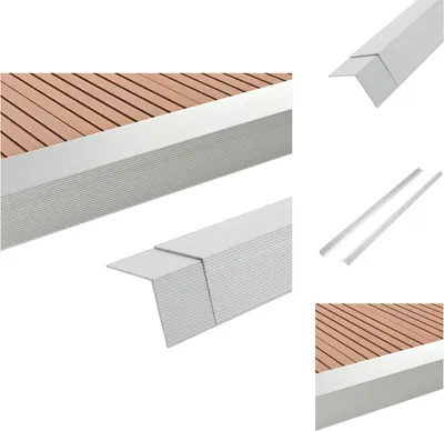 Produktbild von vidaXL 5 Stk. Verkleidungswinkel Verkleidungen Aluminium 170 cm Silber -  Fußböden & Teppichböden
