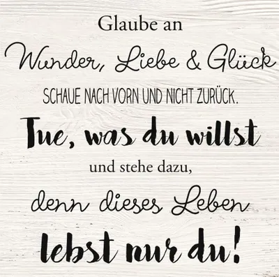 Produktbild von Deco-Block Bild - Wunder Liebe Glück 39 x 39 cm