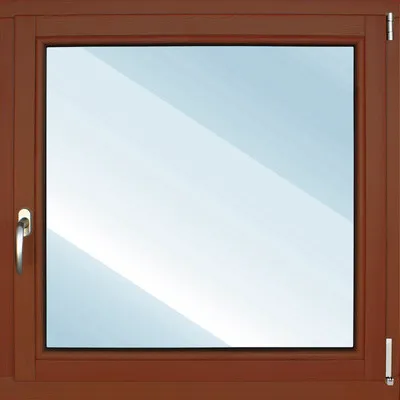 Produktbild von ARON Basic Holzfenster Kiefer lackiert S30 kastanie 1000x1000 mm DIN Rechts