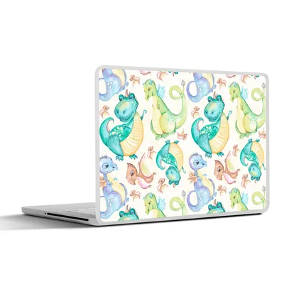 Produktbild von MuchoWow® Laptop Aufkleber Sticker Cover Dinosaurier - Aquarell - Kinder - Jungen - Mädchen - Kinder 30x21 cm - Sticker für Laptop - Selbstklebend
