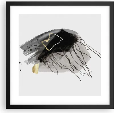 Produktbild von Gerahmtes Poster - Schwarzer Rahmen - Abstraktion dunkel Farben - 40x40 cm - Wand Bild - Wanddeko - Wandbilder - Wandposter - Bilderrahmen - Bilder - Kunstdruck - Wandbild - P2BAC40x40-4337