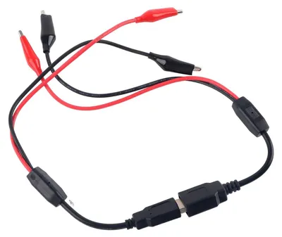 Obrázek produktu pro Krokosvorky pro detektor kabelů USB (samec/samice) pro multimetr