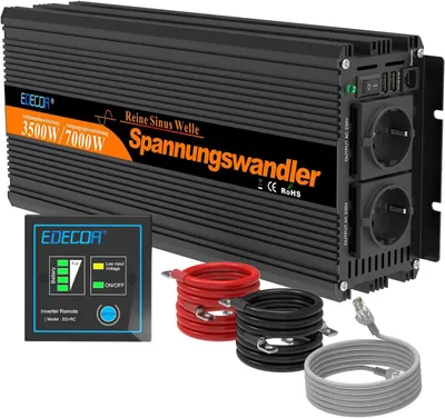 Imagen del producto de Convertidor de voltaje - Inversor - Convertidor de corriente - 3500W, onda sinusoidal pura