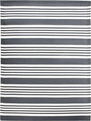 Produktbild von Outdoor-Teppich mit grauen Streifen 180x240