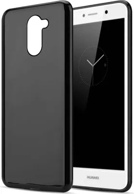 Produktbild von Cadorabo Hülle für Huawei Enjoy 7 PLUS Schutz Hülle in Schwarz Schutzhülle TPU Silikon Cover Etui Case