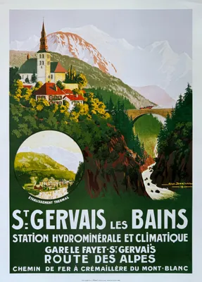 Obrázok produktu pre St Gervais les Bains – Cesta cez Alpy – Dorival – plagát 50 x 70 cm
