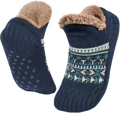 Produktbild von Haussocken Herren & Damen Flauschig Hš¹ttensocken winter warme rutschfest Stoppersocken mit Wolle 1 Paar