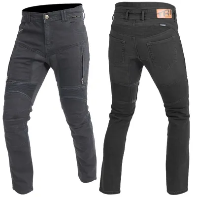 Zdjęcie produktu dla Trilobite Parado jeansy motocyklowe jednowarstwowe męskie czarne slim fit 38/32
