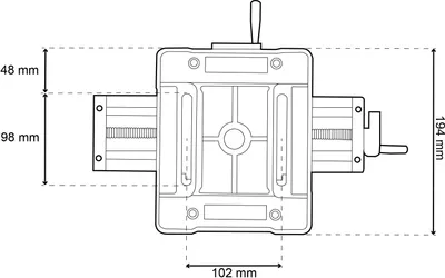 Produktbild von PAULIMOT Kreuztisch aus Aluminium 350 x 100 mm mit Rundsäulenführung
