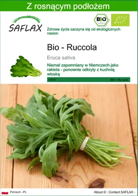 Zdjęcie produktu dla SAFLAX - Bio - Ruccola - 3000 Nasiona - Z podłożem uprawowym wolnym od zarazków - Eruca sativa