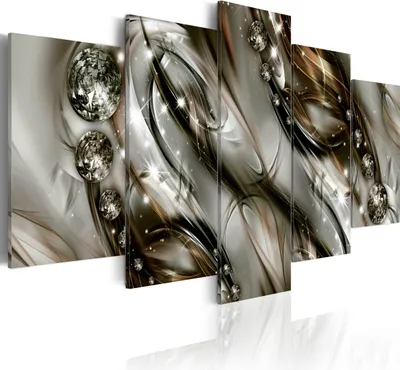 Produktbild von Modernes Wandbild a-A-0171-b-o (100x50) - 5 Teilig Bilder Fotografie auf Vlies Leinwand Foto Bild Dekoration Wand Bilder Kunstdruck ABSTRAKT