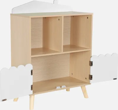 Immagine prodotto di Libreria per bambini a 2 ripiani e 2 ante, Bianco