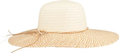 Riesige Damen Glocke Strandhut aus 100% Papier mit zweifarbiger  Strohgarnitur von Hut-Breiter in beige