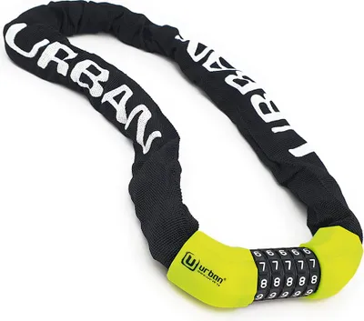 Obrázok produktu pre Kombinovaný reťazový zámok Urban Security Ur890 žltý 100 cm žltý 100 cm