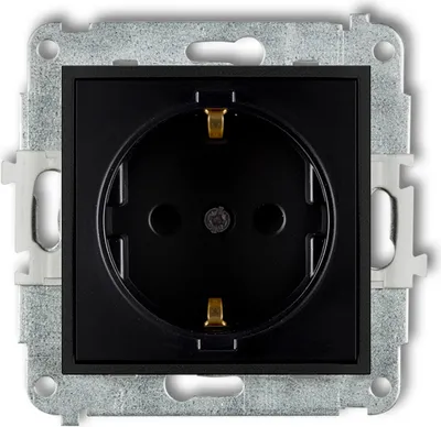 Produktbild von Steckdose Schuko Unterputz Schwarz Matt - MINI Serie