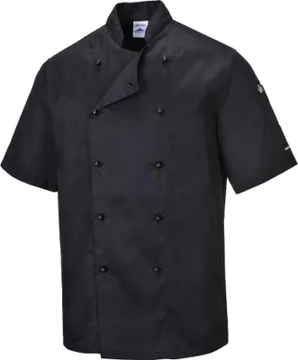Produktbild von Portwest Herren Kochjacke "Kent" C734 Schwarz 3XL