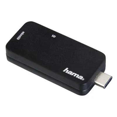 Produktbild von Hama 00133480, MicroSD (TransFlash), MicroSDHC, MicroSDXC, SD, SDHC, SDXC, Schwarz, 5000 Mbit/s, USB 3.2 Gen 1 (3.1 Gen 1) Type-C, 55 mm, 23 mm