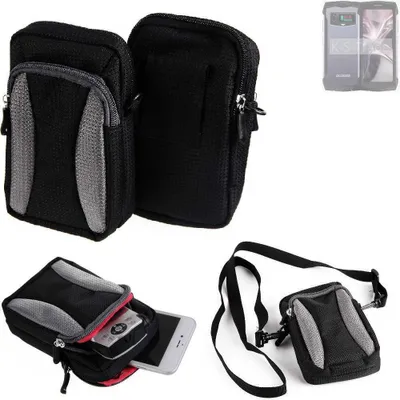 Produktbild von K-S-Trade Holster Schutz Hülle kompatibel mit Doogee Smini Handy Hülle Gürteltasche Umhängetasche mit Zusatzfach schwarz