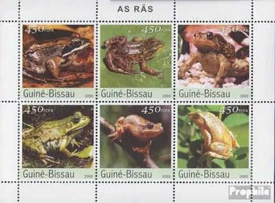 Produktbild von Briefmarken Guinea-Bissau 2003 Mi 2458-2463 Kleinbogen (kompl.Ausg.) postfrisch Froschlurche