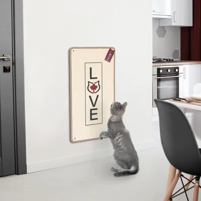 Immagine prodotto di Tappeto tiragraffi per gatti - beige - 80 x 40 cm - con attacco a parete