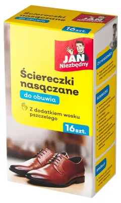 Immagine prodotto di Salviette umidificate per scarpe Jan Niezbędny 16 pezzi