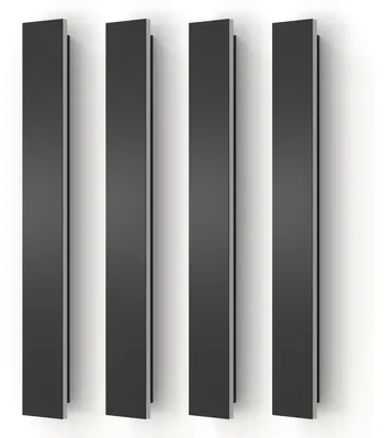 Produktbild von Calex Montevia Villa Wandlampe, Außenbeleuchtung, Warmweißes Indirekt Licht, LED, Wasserdicht, 60 cm, Schwarz, 4er Pack