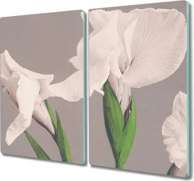 Produktbild von Coloray Küchenbrett Kochplattenabdeckung Hackbrett Schneidebrett Herdabdeckplatte 2x30x52 cm - Blumen Pflanzen