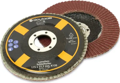 Produktbild von DAYTOOLS Lamellen-Schleifteller, 115 mm, Körnung 120, 5 Stück