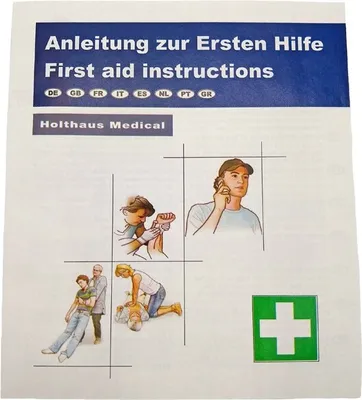 Produktbild von Anleitung Erste Hilfe ,   , 8-sprachig | Packung (1 Stück)