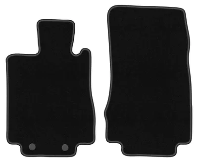 Productafbeelding van Velours voormatten voor Mercedes S W220 1998-2005 – 2-delig, zwart, op maat – Wielganizator BASIC