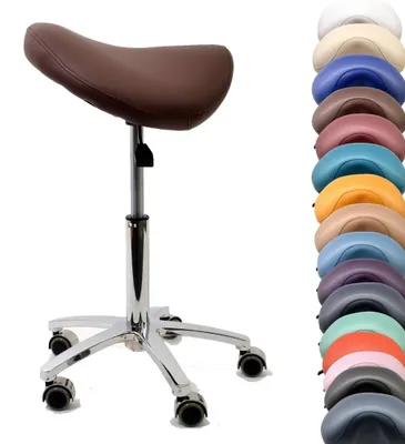 Imagen del producto de Silla de montar ergonómica con ruedas y altura ajustable