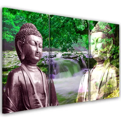 Obrázek produktu pro Triptych na plátně náboženský - barevná nástěnná malba 150x100 cm Feeby připravená k zavěšení