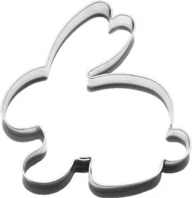 Produktbild von Ausstechform Hase liegend 10 cm aus rostfreiem Edelstahl