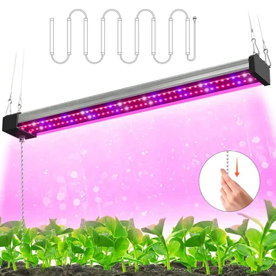 Immagine prodotto di Lampada per piante da 50 cm con interruttore a catena LED Luce per piante a spettro completo Lampada per piante collegabile Grow Light, S