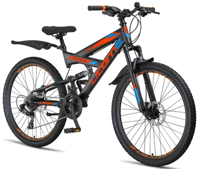 Image de Licorne Bike Strong 2D VTT premium en 26, 27,5 et 29 pouces - Vélo pour garçons, filles, femmes et hommes - Freins à disque avant et arrière - Transmission Shimano 21 vitesses -